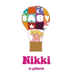 geboortesticker nikki